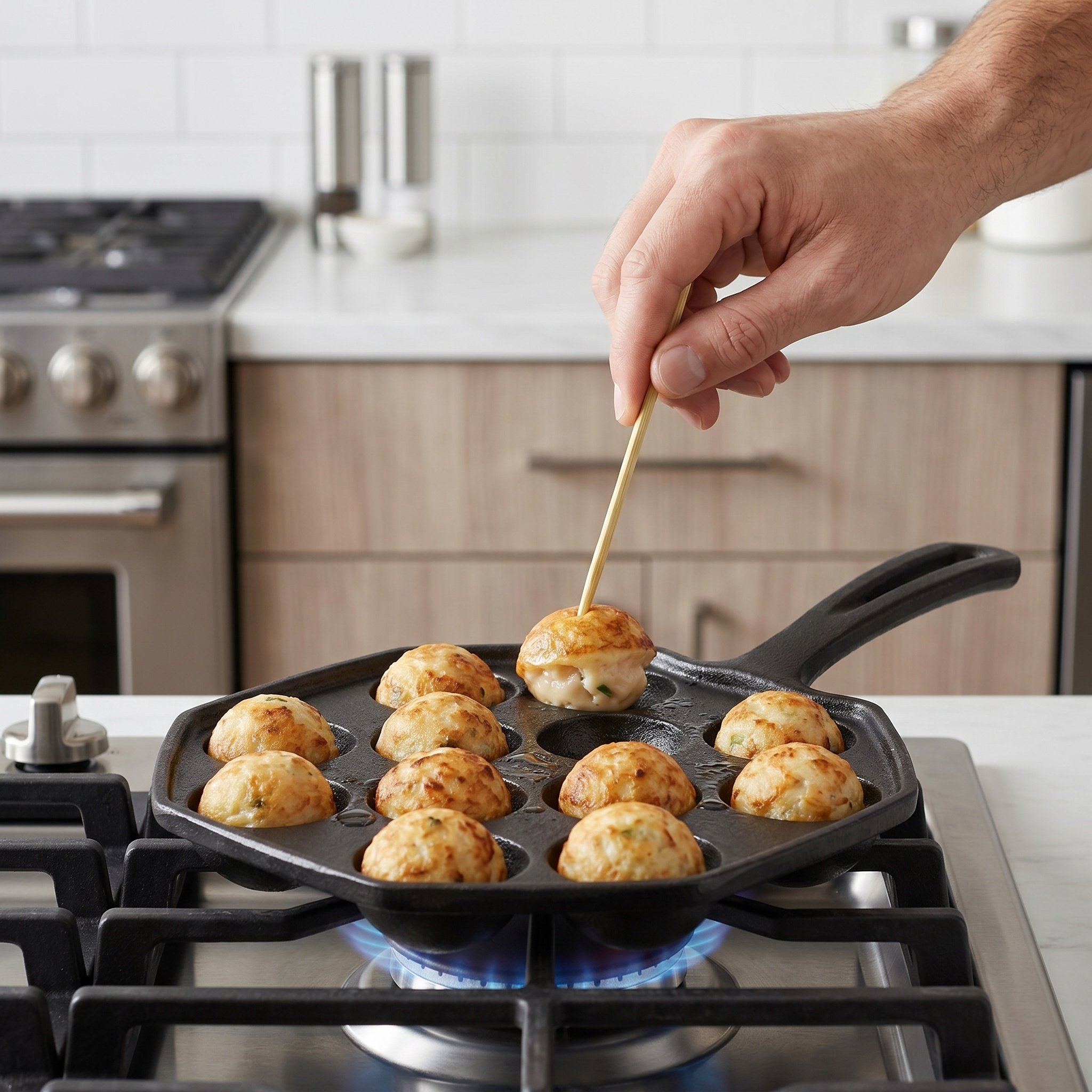 12 Molds Takoyaki Pan Cast Iro - Takoyaki Grill Plate 评论和价格