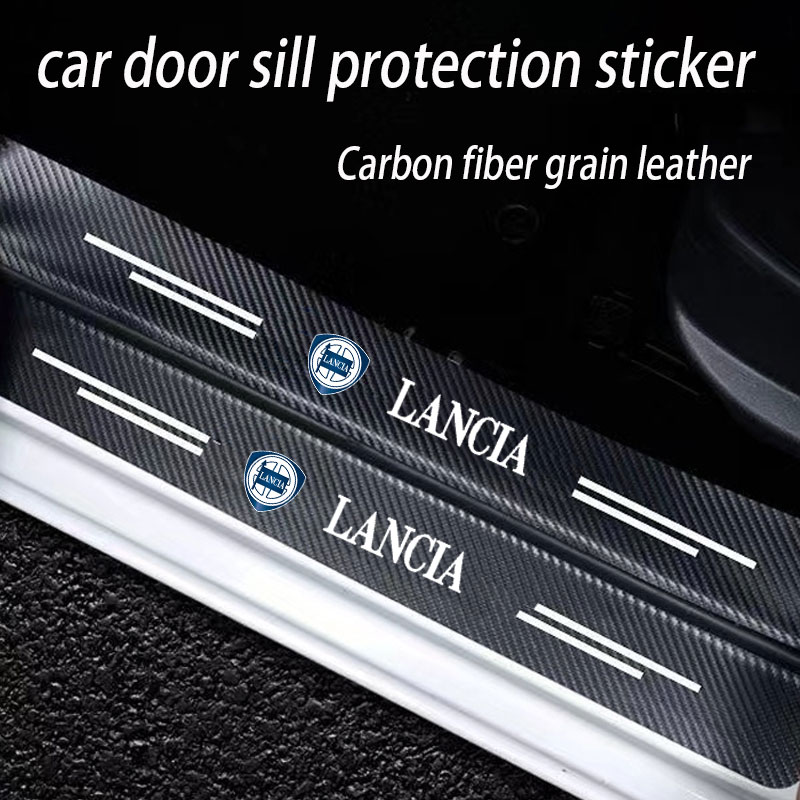 Leather Car Door Sill Plate Pr - Crepe Pan Carbon 评论和价格