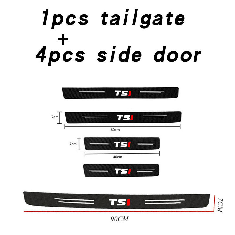 Car Door Sill Plate Protector  - Crepe Pan Carbon 评论和价格